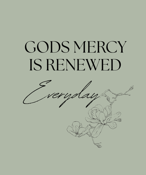 GODS MERCY IS RENEWED EVERYDAY t-shirt